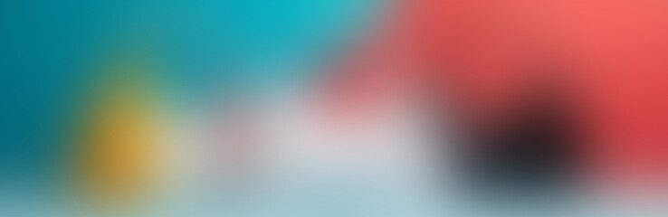 Vibrant Abstract Background: Teal, Red, and Yellow Gradient