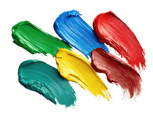 Vibrant brushstrokes of various colors