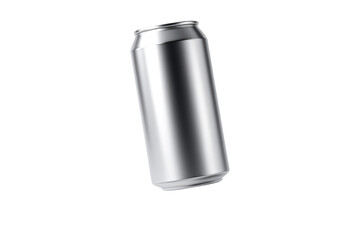 Blank, metallic aluminum beverage can