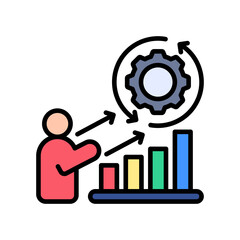 Incremental Progress lineal color icon