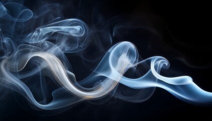 abstract smoke forms create ethereal ghostly shapes on dark background with mystical feelings