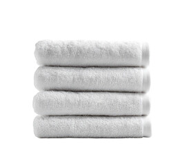 Stack of four white towels (3)