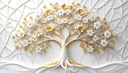 Ornate, 3D floral tree design