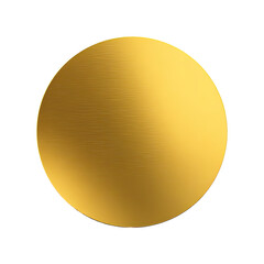 Gold circle, smooth brushed metal finish