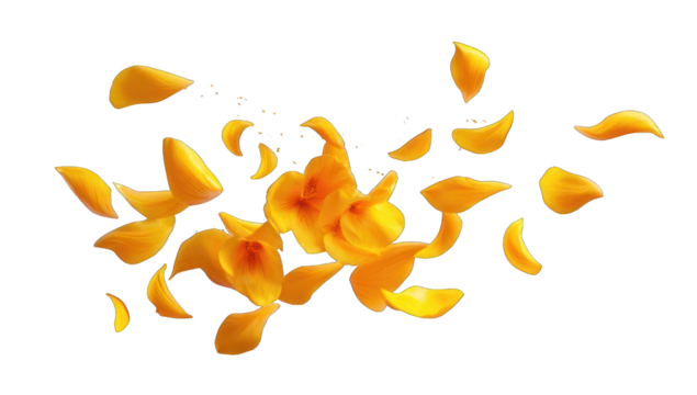 A vibrant scattering of golden petals