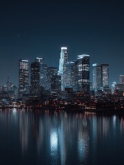 Obraz premium los angeles skyline at night