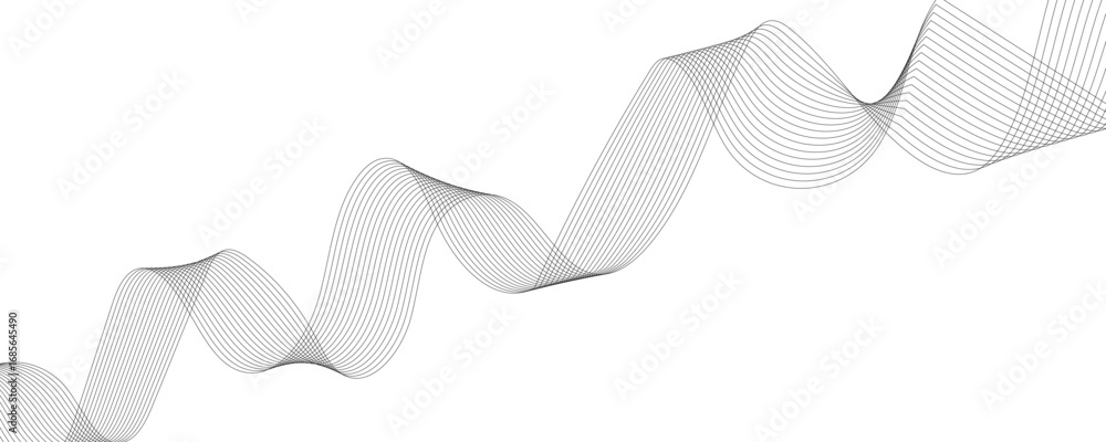 Poster abstract gray wave vector with flowing lines, digital pattern, swirl, and texture. wavy lines with e