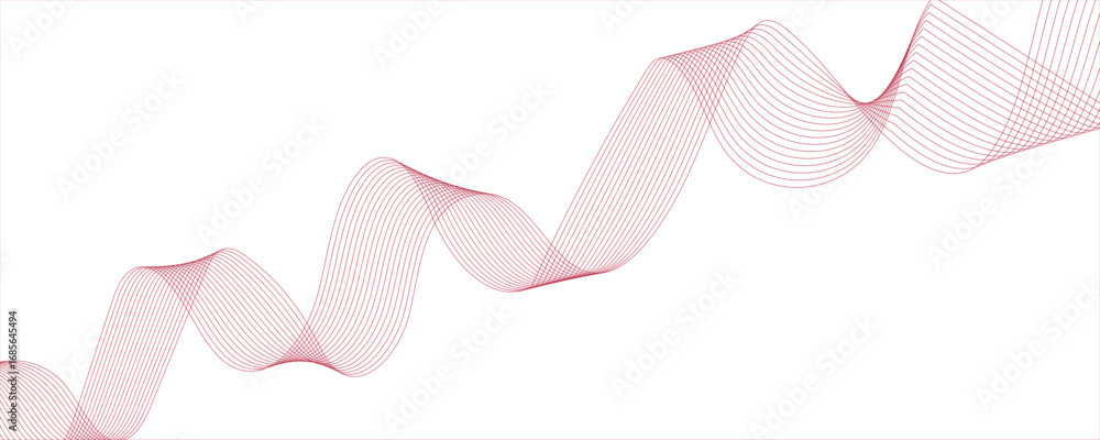 Poster abstract red wave vector with flowing lines, digital pattern, swirl, and texture. wavy lines with el