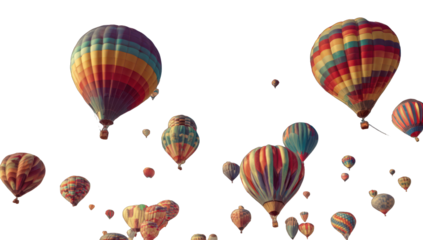 Many colorful hot air balloons in the sky