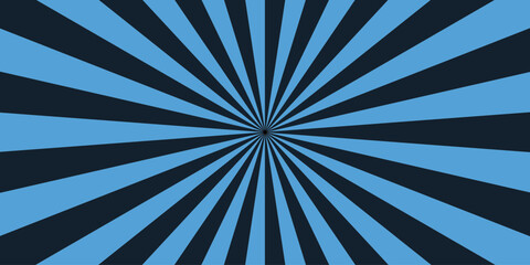 Abstract starburst retro spiral pattern sleek comic book style background. Pop art dark blue comic background.Vintage sunrays illustration swirl grunge backdrop line. sun beam vector banner design.
