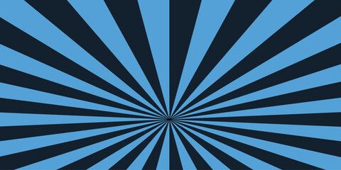 Abstract starburst retro spiral pattern sleek comic book style background. Pop art dark blue comic background.Vintage sunrays illustration swirl grunge backdrop line. sun beam vector banner design.