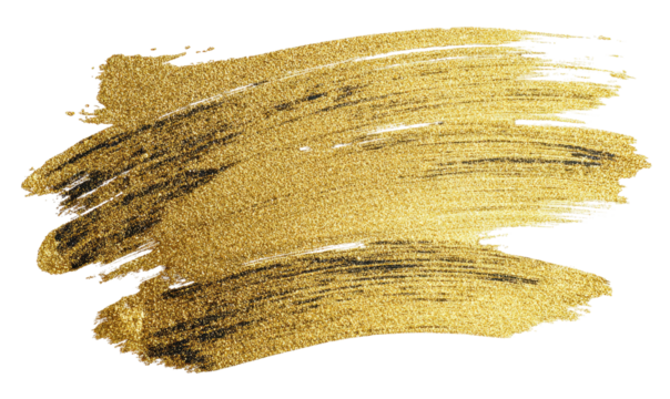 Gold paint brushstroke texture