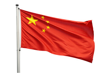 Naklejka premium Flag of China isolated on white background