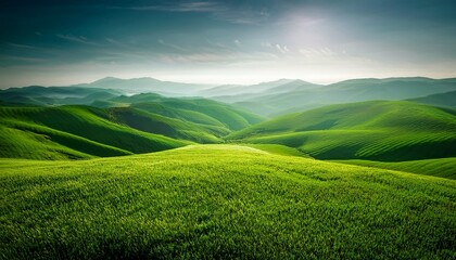 Fototapeta premium serene green abstract nature landscape