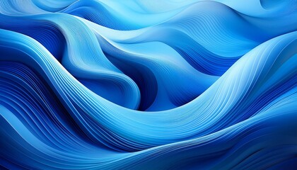 layers of vibrant blue tones blend together creating an abstract design the interplay of light and depth adds a dynamic quality to this visually captivating artwork