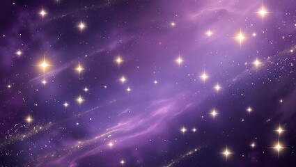 A dreamy purple galaxy starfield background with scattered glowing stars and nebula haze, mystical and enchanting, great for fantasy and space themes.