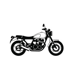 Obraz premium Sport motorcycle line art illustration with detailed components on a white background. EPS 10.