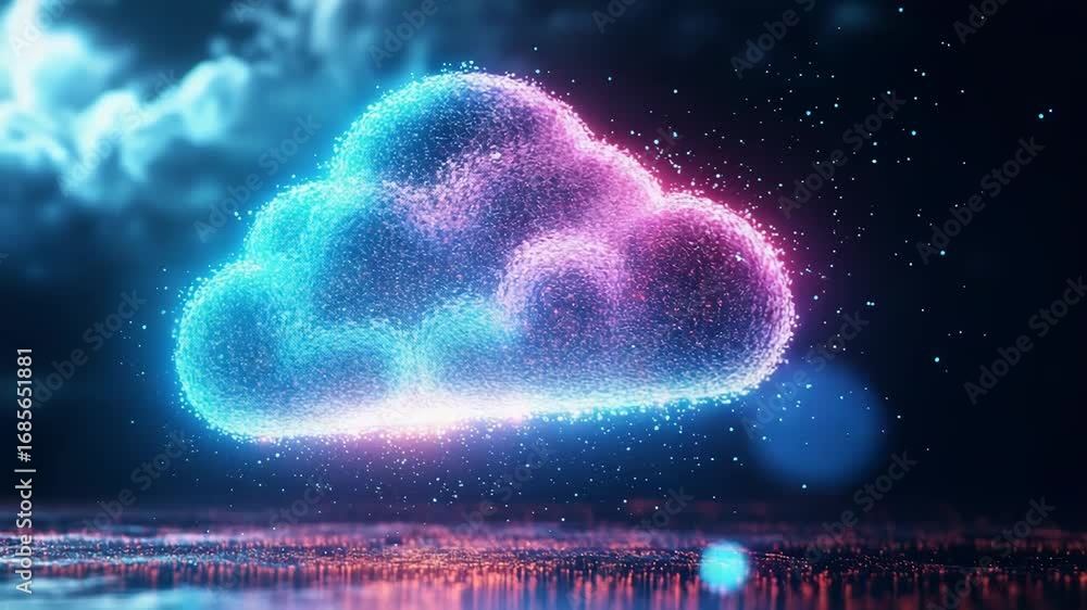 Poster cloud computing technology transforming business operations in digital world