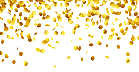 Gold confetti shower on black background (1)