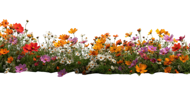 Vibrant floral border