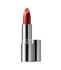 A rich, reddish-brown lipstick in a silver, metallic tube