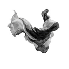 Naklejka premium Abstract grayscale fabric in motion