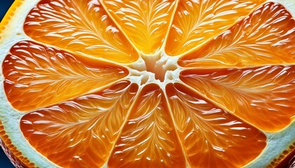 brightly colored orange slice showing juicy segments and vibrant texture