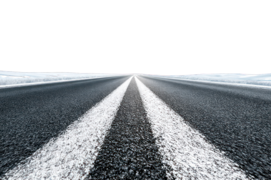 Empty highway stretches into distance