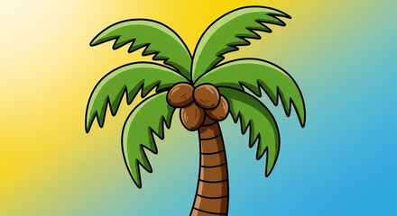 Cartoon palm tree