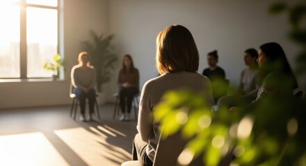 Group therapy session with focus on emotional wellness and community support