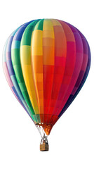 Fototapeta premium Colorful hot air balloon against a black background