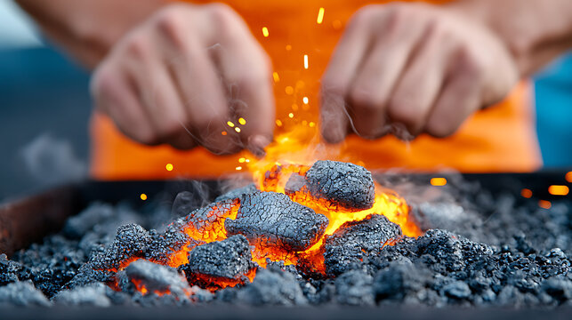 Igniting charcoal grilling techniques outdoor bbq photography summer gatherings close-up culinary arts
