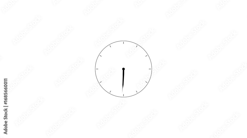 Aufkleber digital and analog clock 24 hours watch timer animated beautiful color clock animation. alarm clock 