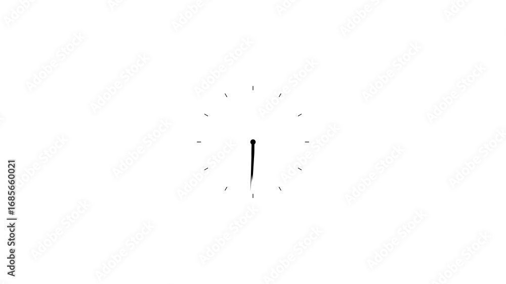 Aufkleber digital and analog clock 24 hours watch timer animated beautiful color clock animation. alarm clock 