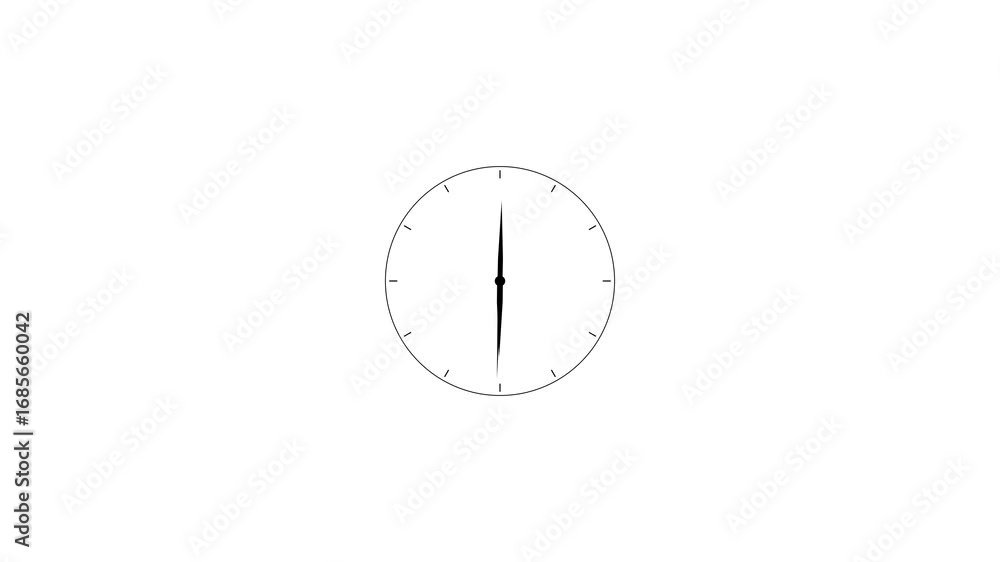 Aufkleber digital and analog clock 24 hours watch timer animated beautiful color clock animation. alarm clock 