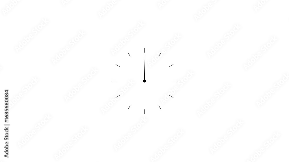 Aufkleber digital and analog clock 24 hours watch timer animated beautiful color clock animation. alarm clock 