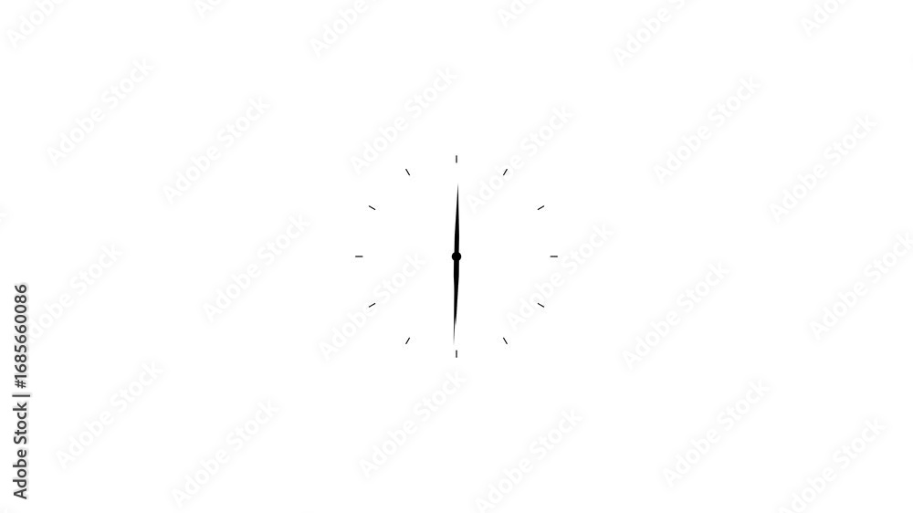 Aufkleber digital and analog clock 24 hours watch timer animated beautiful color clock animation. alarm clock 