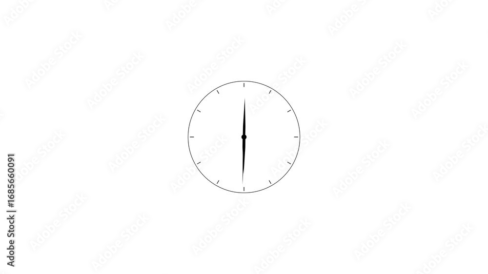 Aufkleber digital and analog clock 24 hours watch timer animated beautiful color clock animation. alarm clock 