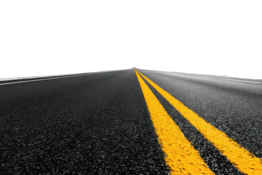 Road stretches into darkness