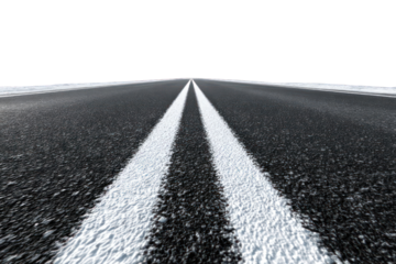 Empty asphalt road stretching into the distance