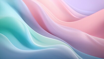 Fototapeta premium dreamy flowing waves ethereal gradient motion background in soft pastel colors