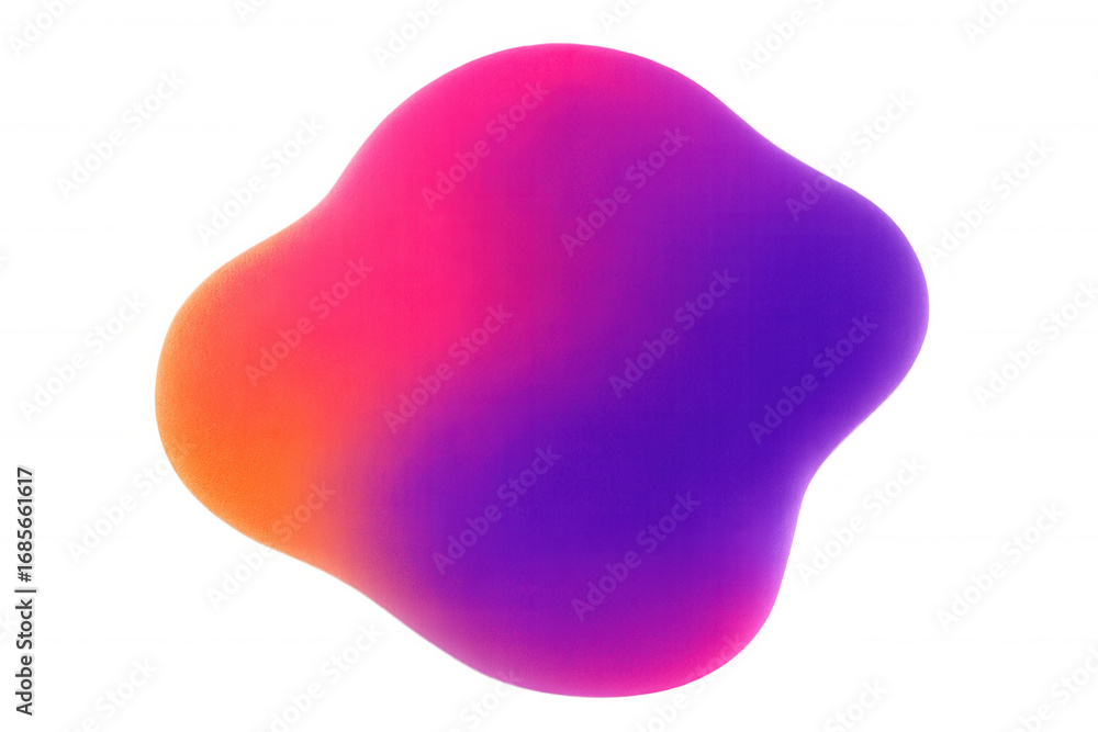 Aufkleber colorful and vibrant gradient blob with transparent background, perfect for adding a modern touch to