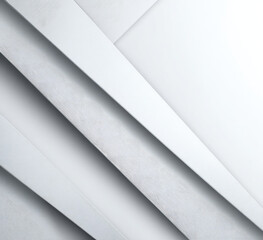 Obraz premium Abstract geometric design of overlapping, light gray planes