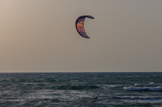 Kiteboarding Adventure on Cyprus Sea