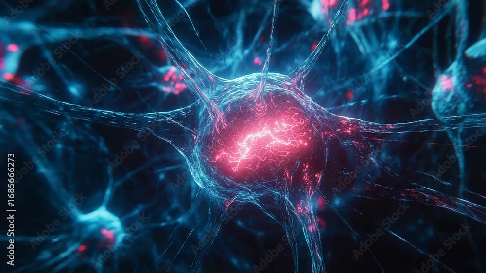 Poster neuron transmitting signals in the nervous system with electrical impulses