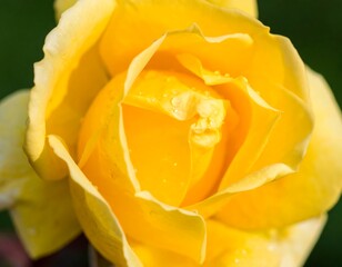 Close-up of a vibrant yellow rose
