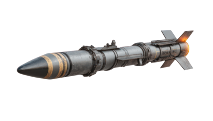 A missile, angled flight