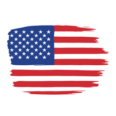 United States flag in brush stroke style