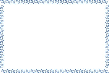 Simple Frame, Photo Frame, Border Frame with White Background, Sharp Blue Color Frame