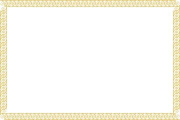 Simple Frame, Photo Frame, Border Frame with White Background, Golden Color Frame, Unique Frame